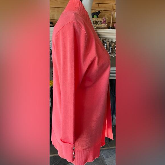 NWT Lety & Me Size Small Coral Lightweight 3/4 Length sleeve Versatile basic. - Picture 3 of 8